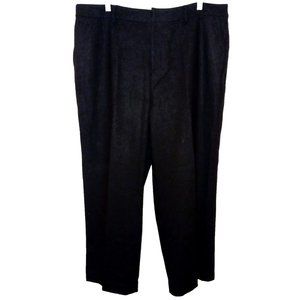 LAUREN RALPH LAUREN 16W Black 100% Wool Lined Straight Leg Dress Pants 27"inseam